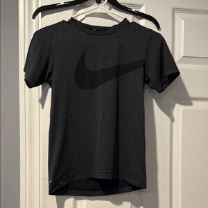 Nike Black Short Sleeve Tee with Tonal Swoosh Dry Fit